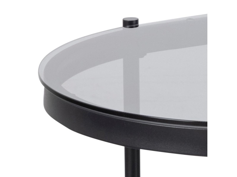 Stolik Bayonne owalny czarny - ACTONA